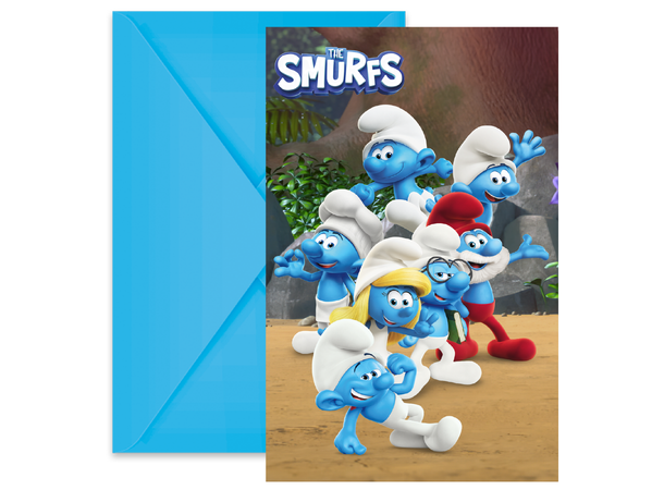 The Smurfs 6 FSC - Invitasjoner med konvolutt 