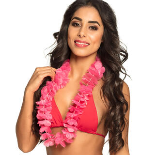Blomsterkrans Hawaii - Neon Rosa 1 Blomsterkrans i plast