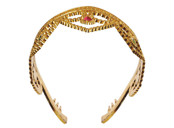 Gulltiara - m/fargede stener 1 Tiara i PVC 
