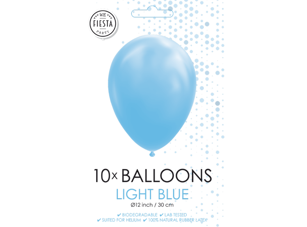 Gummiballonger - Light Blue 10 Gummiballonger - 30cm (12") 