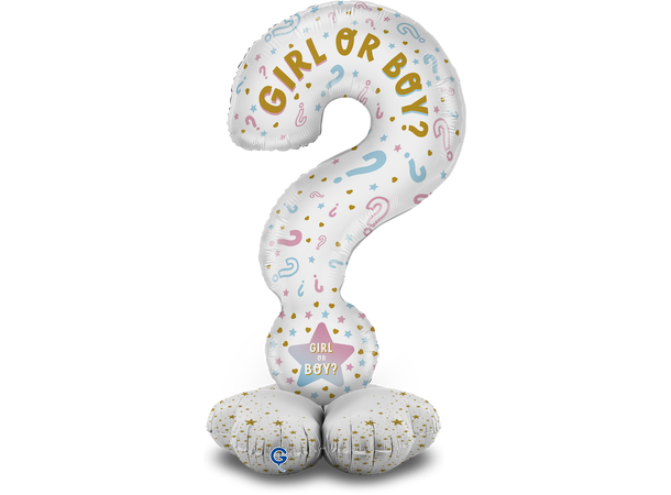 Spørsmålstegn - Gender Reveal 1 Folieballong for luft - (58x119x58cm) 