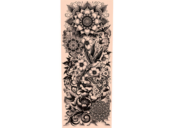 Tatovering erme - Sort/hvit 1 Erme med tatovering til voksen 