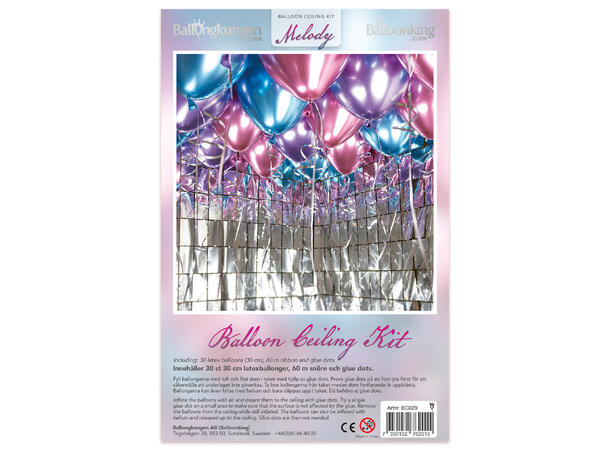 Ballongdekorkit - Melody 1 Ballongdekorasjon av gummiballonger 