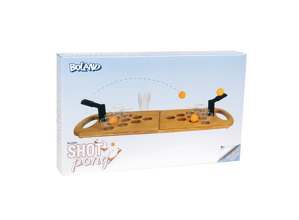 Drikkelek - Shot pong 1 brett m/shotters,4 baller,12 Shotglass 