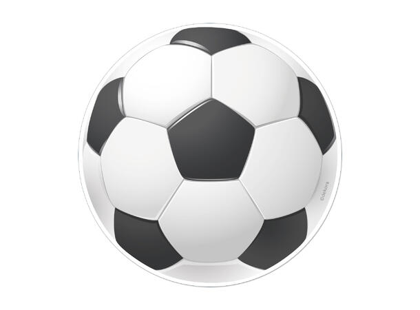 Fotball 1 Spiselig kakeskilt - sukkerfri - 20cm 