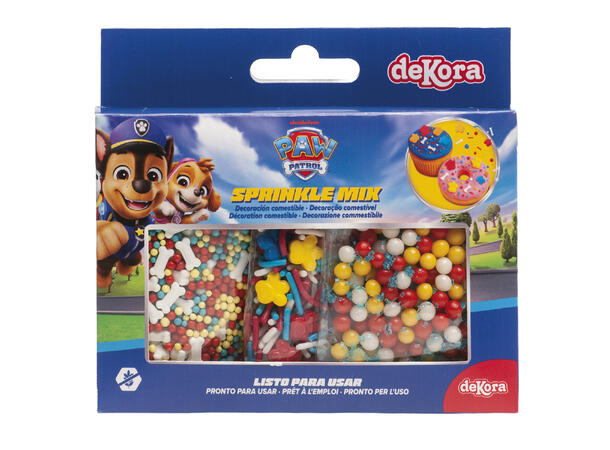 Kakestrøssel - Paw Patrol - 3 varianter 1 Pakke med 3 poser kakepynt - 70g 