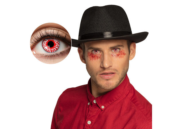 Kontaktlinser - Blodsprengte øyne En ukes kontaktlinser 