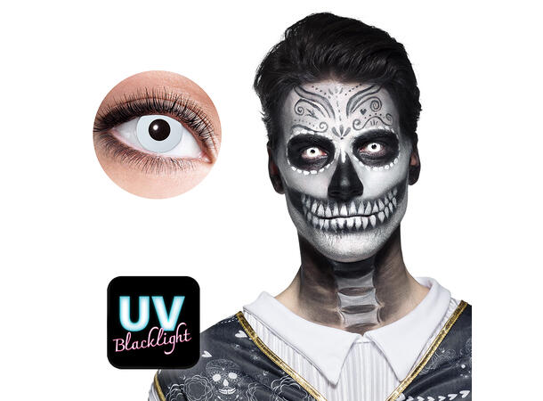 Kontaktlinser - UV-lys hvit 1-måneds kontaktlinser 