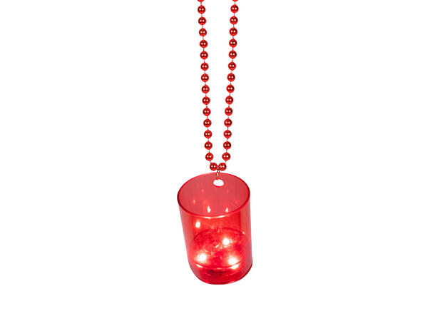 LED Shotteglass med kjede - 4 farger 4 Shotteglass i plast med LED lys 
