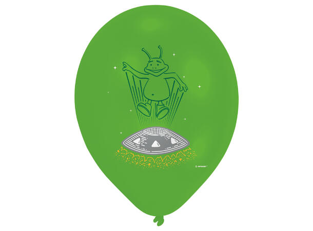 Space Party 6 Gummiballonger - 28cm (11") 