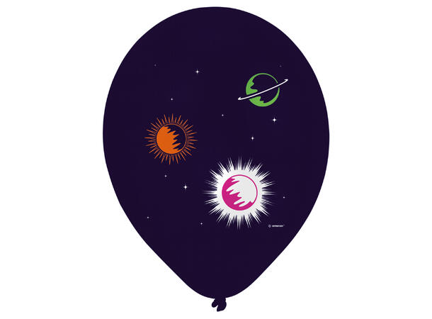 Space Party 6 Gummiballonger - 28cm (11") 