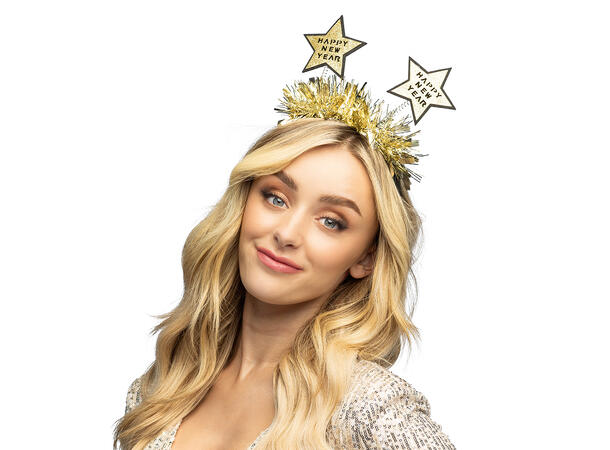 Tiara - Happy New Year - Stjerne 1 Tiara - Onesize 