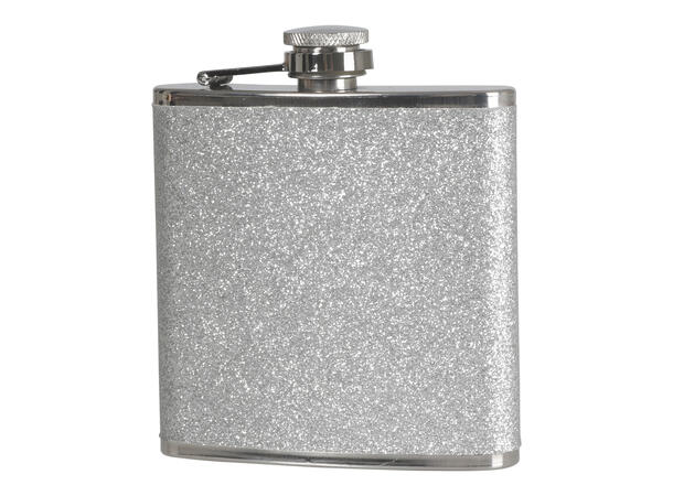 Lommelerke - Glitter Sølv 1 Lommelerke i metall - 18cl 