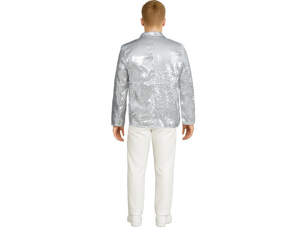 Dressjakke - Sølv m/paljetter 1 Jakke til herre - Str 54-56 (XL) 