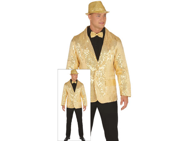 Dressjakke - Gull m/paljetter 1 Jakke til herre - Str 54-56 (XL) 