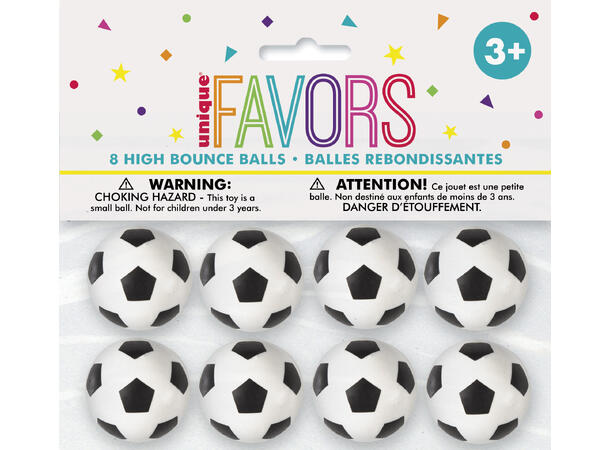 Sprettballer - 3D Fotball 8pk 