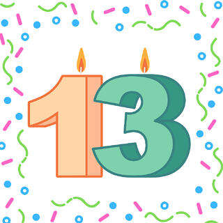 13-årsdag-bursdag-fødselsdag-gebursdag-jubileum-partyland